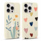 Yoedge 2 Stück Handyhülle für iPhone 15 Pro Hülle, Liebesherz & Blumen Muster Design Mädchen Aesthetic Handyhülle Dünn Weich Schlanke Silikon Flexibel TPU Stoßfest Schutzhülle für iPhone 15 Pro 6,1
