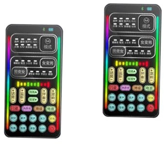 OSALADI 2ensembles Changeur De Voix Mini Professionnel avec Carte pour Diffusion Direct Effets Sonores Intégrés pour Téléphone Et Pc