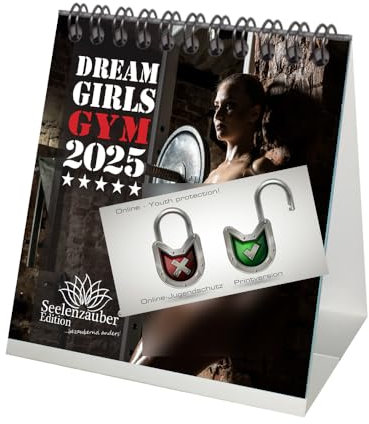Sexy Girls Gym Fintess Sport Girls Kalender für 2025 Format 10cm x 10cm Erotik - Seelenzauber
