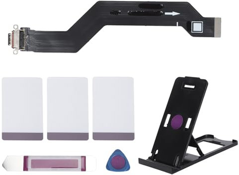 Charging Port Flex Cable Replacement for OnePlus 8 Pro, USB Type C Mobile Phone Charging Port Dock Connector Flexible Cable with a Complete Repair Tool Kit