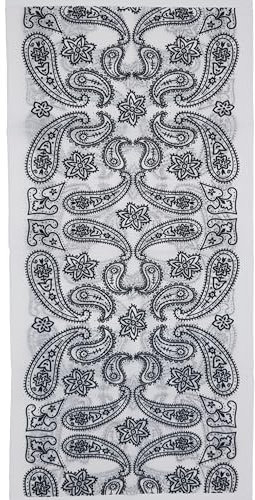 ware-direkt Loop Schal Multifunktionstuch Schlauchschal Bandana Halstuch Sport Outdoor (Paisley Weiß)