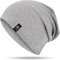 YANIKY Mütze Damen, Leichte Beanie Mütze Herren, Baumwolle Weiche Bequeme Dünne Mütze, Unisex Slouch Beanie Longbeanie für Alle Jahreszeiten (Grau)