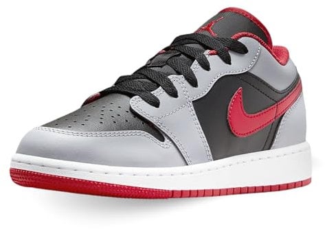 Nike Air Jordan 1 Low (GS) Code 553560-060, Schwarz Grau Rot, 36 EU