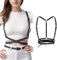 ASFWAGQ Damen Punk Taillengürtel Leder Gürtel Schwarz kettengürtel Korsett Gürtel für Gothic Rave Outfit Halloween Kostüm
