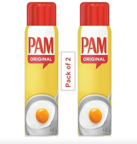 Cooking Spray - 170 g (Pack of 2) - Non-Stick Cooking Spray for Baking, Grilling & Frying, Gluten Free, Vegan-Friendly, No sugar added.