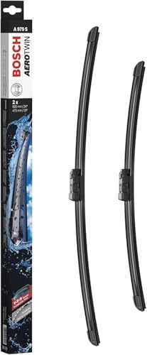 Bosch Aerotwin Aerotwin eA 979 S Front-Scheibenwischer - Set mit 2 Ersatz-Scheibenwischern und vormontiertem Multi-Clip-Adapter - 2 Wischblätter, 600 mm und 475 mm - in platzsparender Verpackung