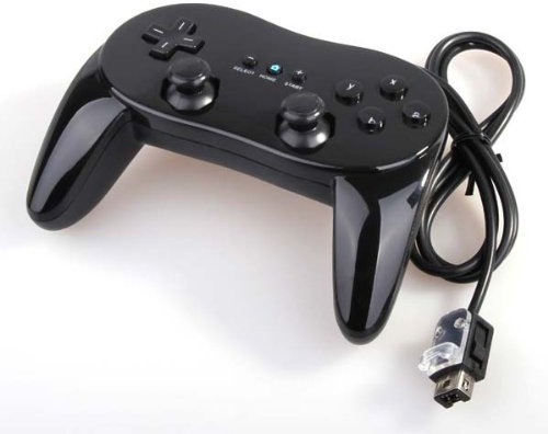 Generic Pro Mando Clásico Para Nintendo Wii Remote Negro
