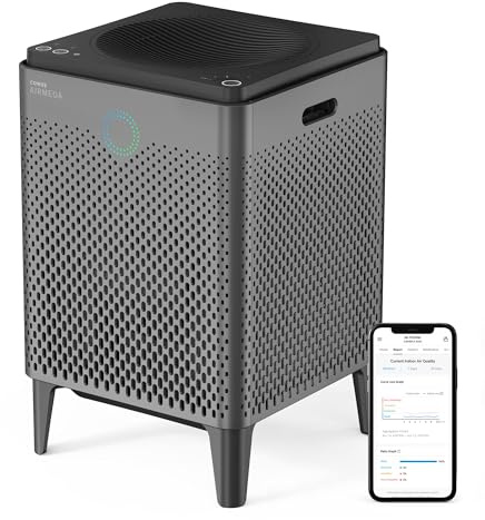 HAMIIS Smart Air Purifier, Compatible with Alexa, 1560 sq. ft, Graphite
