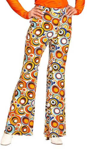 W WIDMANN MILANO Party Fashion - 70er Jahre Hose für Damen, Hippie, Reggae, Flower Power, Disco Fever