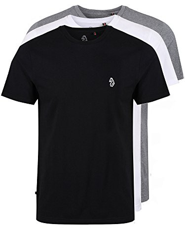 LUKE 1977 Mens Johnys 3 Pack Short Sleeve Crew Neck T-Shirt Top