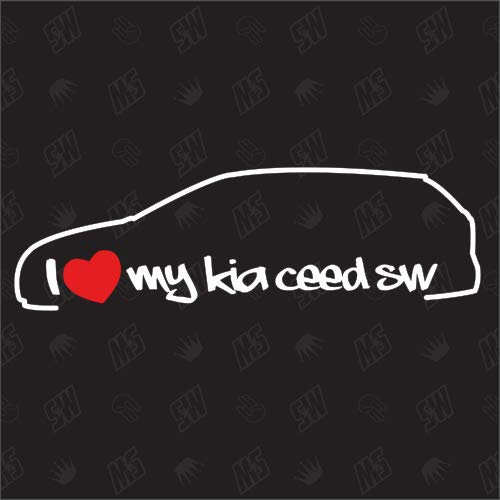 speedwerk-motorwear I Love My Ceed JD SW - Sticker für KIA, Bj. 12-18, Kombi