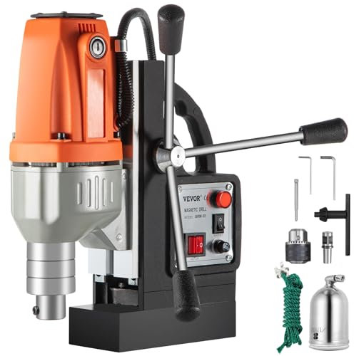 Moh Trapano Elettrico Magnetico BRM35, Motore del Sistema di Perforazione Magnetico ad Alta Potenza 980 W, 220 V, 50 Hz, con comoda maniglia, Usato per Strutture in Acciaio, Costruzioni Navali
