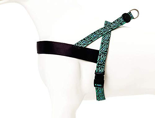 Norweger-Bissgeschirr für Hunde Größe L grün/schwarz