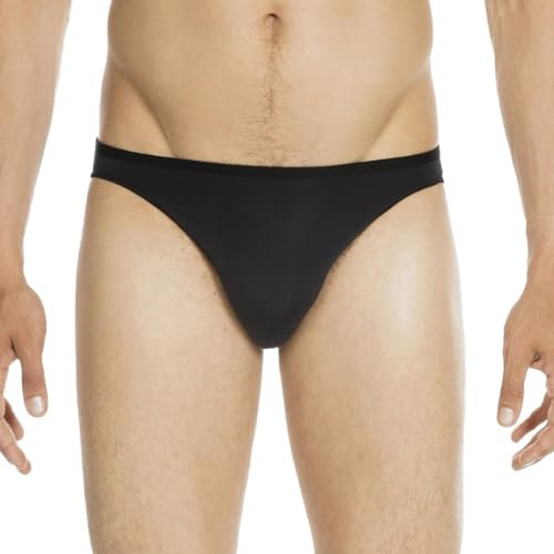 HOM Herren Plume Micro Brief Unterw sche, Schwarz, L EU