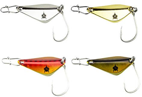 FISHN Ensemble de cuillères à Truite Stanza, Poids: 5 grammes, Longueur: 3 cm, appât à Truite, cuillère à Truite (4 pièces)