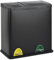 EVRE Recycling Bin, Rectangular 2 Compartment Section 36L Waste Seperation Sortation System with Non Slip Base, Odour Seal, Removable Inner Compartments and Colour Coded (Black)