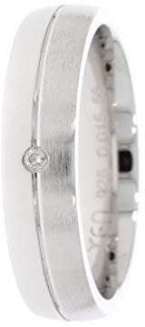 XEN Bandring poliert/mattiert mit Diamant ca. 0,015 ct. 52 (16.6)