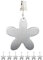 Relaxdays 8er Set Tischdeckenbeschwerer, Tischtuchbommeln zum Beschweren, Blume, In- & Outdoor, Edelstahl, Silber