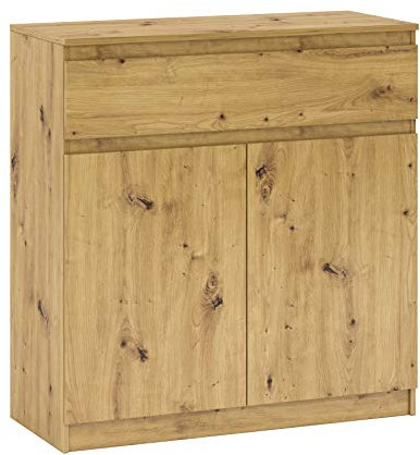 GLmeble Kommode mit Mehreren Schubladen Mehrzweckschrank für Schlafzimmermöbel, Massive Laminatplatte (Eiche Artisan 106 cm Breite)