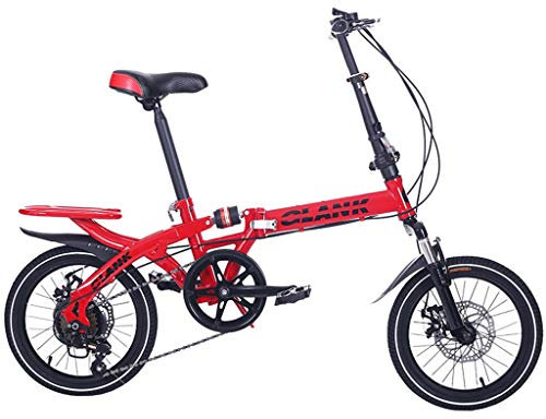 16-Zoll 6 Gang Klappräder, Travel Faltrad, Camping Klapprad mit Tragegriff, Faltfahrrad für Herren und Damen,Doppelscheibenbremse