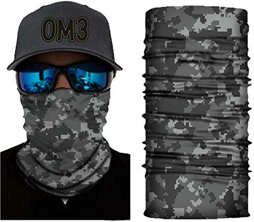 OM3® Gesichtsmaske I Schlauchschal mit Motiv I Mundschutzmaske I Halstuch I Wind Face Shield | Multifunktionstuch Herren & Damen S131
