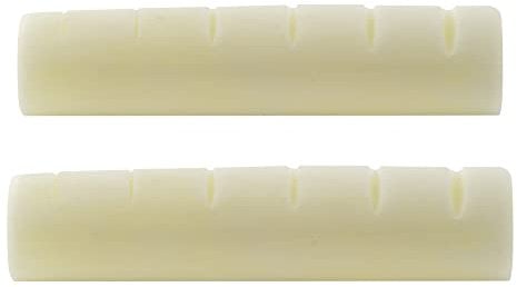 Musiclily Pro 43.99mm Electric and Acoustic Guitar Bone Nut for 6 String Epiphone Pre-2014, Ivory(Set of 2)