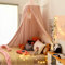 Koomuao Baby Baldachin Betthimmel, Babybett Bettvorhang Hängende Rund Princess Insektennetz Moskitonetz für Kinderzimmer und Spielzimmer Dekoration, Höhe 250cm (Pink-1)