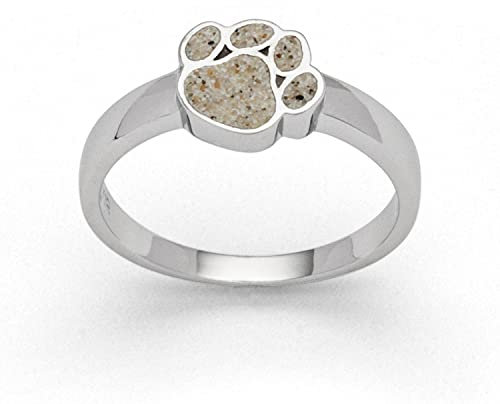 DUR Damen RingPfote Strandsand aus 925er Silber Größe 50 (15.9) R5609.50, 50 (15.9)