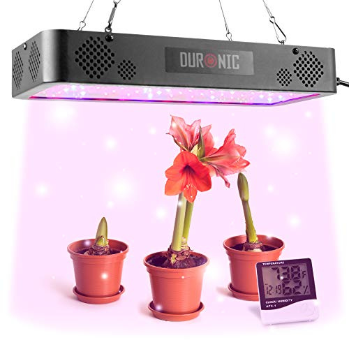 Duronic Hanging Grow Light GLH60 | Indoor Garden Lamp for Plants or Herbs | 60x LED Full Spectrum Bulbs: White, Red & Blue| Double Switch / 2 Modes: Veg & Bloom | Heat Dissipation System | 600W