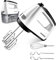 SHARDOR Hand Mixer Electric, 6 Speed & Turbo Handheld Mixer with 5 Stainless Steel Accessories, Electic Mixer for Whipping, Mixing Cookies, Brownie, Cakes, Dough Batters, Snap-On Storage Case, White