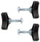 3 Pcs Lawnmower Wing Nut Screw Bolt Triple Angle Handle Knob Nut Screw Bolt Replacement Parts for Lawnmowers Power Equipment Part