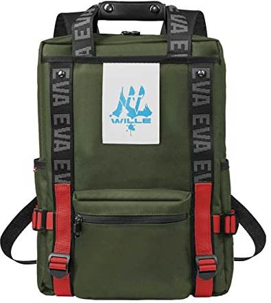 FIREFIRST x RADIO EVA - Evangelion Sacs À Dos Loisir With Symbol Tag | Sac Spacieux Pour Cosplay ; Idéal Pour La Comic Con, L'École, Les Sorties Ou Les Trajets Quotidiens