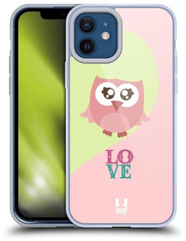 Head Case Designs Amore Rosa Gufi Kawaii Custodia in Gel [Protezione di Grado Militare] Compatibile con Apple iPhone 12 / iPhone 12 PRO E Compatibile con MagSafe