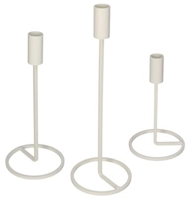 Boltze Home Kerzenhalter Fio 3er Set - weiß