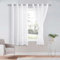 DWCN Vorhang Weiß Sheer Voile Vorhänge mit Ösen Transparente Gardinen für Schlafzimmer Kinderzimmer Wohnzimmer 2er Set, Weiß, 160x140cm(HxB)