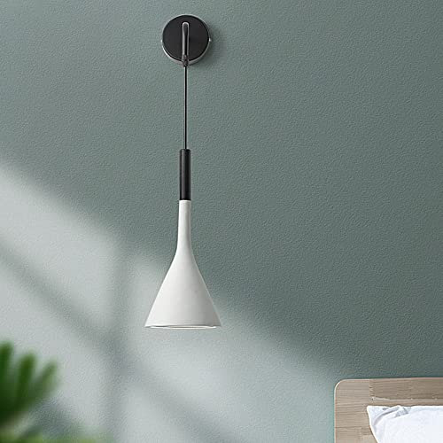 Nachtwandlampe Esszimmer Schlafzimmer Nordischer Korridor Hintergrund Wandlampe Hauptschlafzimmer Arbeitszimmer lange Linie kleiner Kronleuchter Treppenlampe Lampe (Weiß)