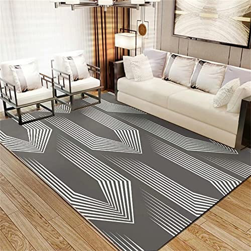 Deko Flur Teppich Balkon Couchtisch Decke Schlafzimmer Licht Luxuszimmer Nachttisch Balkon Erker Bodenmatte Teppich Grau Weiß Teppich Zimmer 50X80cm
