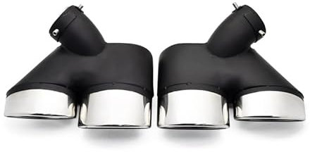 Edelstahl-Auto-Auspuffspitze Für Mercedes Für Benz W211 E240 E280 E320 E350 E430 E500 E63 E-Klasse 2002–2007 Schalldämpferspitzen 1 Paar Auspuffblende