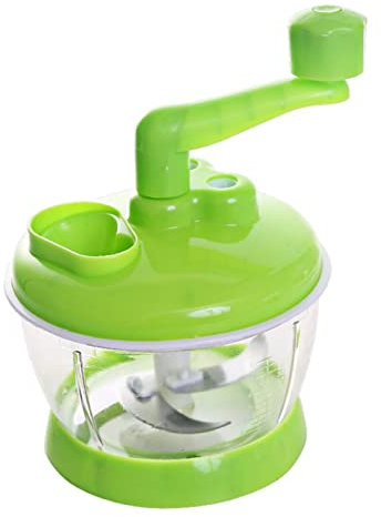 Hachoir manuel, robot culinaire à manivelle Hachoir à légumes Portable Oignon Dicer Ail Cutter Blender Mixer Hachoir à viande pour légumes, fruits, salade(S)