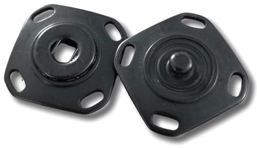 schwarz matt eckig stabile Metall Druckknöpfe zum Annähen Snaps Nähen DIY 27mm (3 Stück)