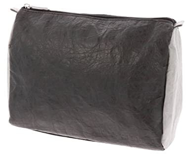 MoreThanHip Kelly Kosmetiktasche Schwarz/Grau - Leichte Kulturbeutel Damen und Herren Etui Starke Vegan Etui Waschtasche Frauen Make-up Tasche Kulturtasche