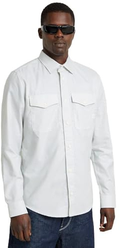 G-Star Men's Marine Slim Shirt, Multicolor (oyster blue/white oxford D24963-7665-C759), S