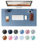 YSAGi Leather Desk Mat, Large Mouse Mat, Non-Slip Desk Pad, Waterproof PU Leather Table Protector Writing Pad for Office and Home (90 x 43 cm, Sea Blue)