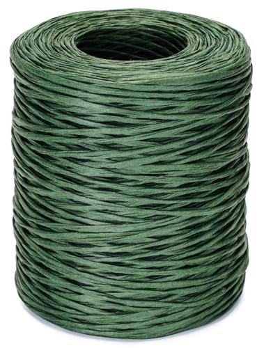 Floral Wire Craft Florist Wire 2MM 656 Feet Floral Tape for Flower Bouquets, Art Craft Projects, Gift Wrapping, Wreath(Dark Green)