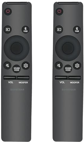 2Pcs Ersatz Fernbedienung passend für Samsung SoundBar AH59-02767A AH59-02767C AH81-09773A AH81-09748A AH81-11678A WIR113001-C201