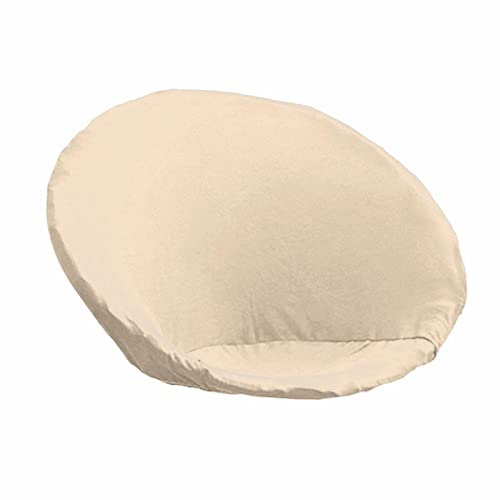 Leisurealeaneag Housse de chaise soucoupe extensible, antidérapante, amovible pour la protection des meubles, beige
