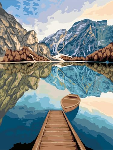 Ravensburger CreArt Seeblick - Malen nach Zahlen für Erwachsene | DIY Malset mit Pinsel und Acrylfarben, 30 x 40 cm, Geschenk für Frauen und Männer
