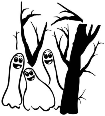 HEMOTON Halloween toter Baum-Geist-Wandaufkleber trendige Aufkleber Horror-Wandtattoo wanddeko schlafzimmer wandverkleidung bad Schaufensteraufkleber Halloween-Aufkleber Mode Applikationen