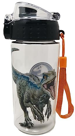 Theonoi Botella de agua a prueba de fugas para niños, irrompible, ligera, de Tritan sin BPA, 500 ml, para escuela, guardería, deportes (dinosaurios)