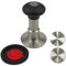 KuGuo The Force Tamper automatischer Schlag einstellbarer konstanter Druck und automatische Nivellierung Kaffee-Tamper Schwarz Matte Quallen Aliuminum Griff Set Pro (Set erweitern, 58.50mm)